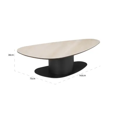 stolik kawowy RITZ czarny 140 x 38 x 75cm / 8712