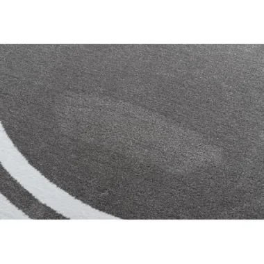 Dywan HAMPTON Ramka koło szary koło Ø 120cm / GR2891