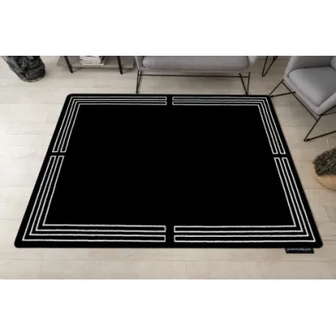 Dywan HAMPTON Chick ramka czarny 80 x 150cm / GR4754
