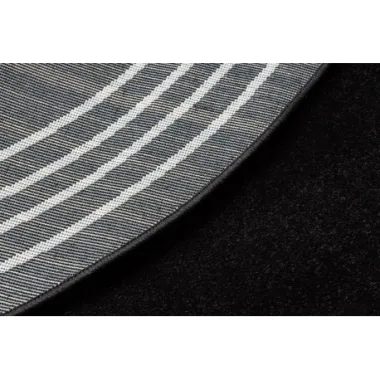 Dywan HAMPTON Chick koło ramka czarny Ø 120cm / GR4758
