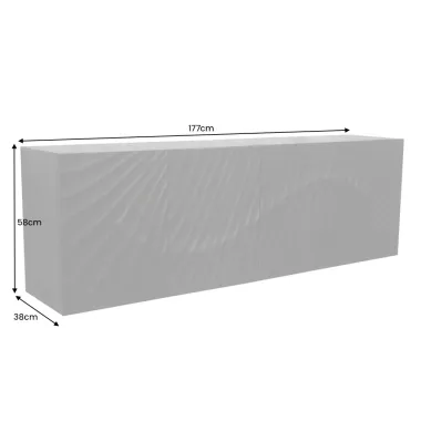 Invicta Szafka wisząca RTV SCORPION lite drewno mango 3D czarne 177cm / 44524