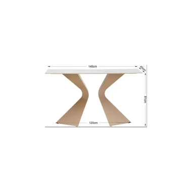 Kare Konsola GLORIA ceramiczna macchiato 140 x 81 x 45cm / 70760
