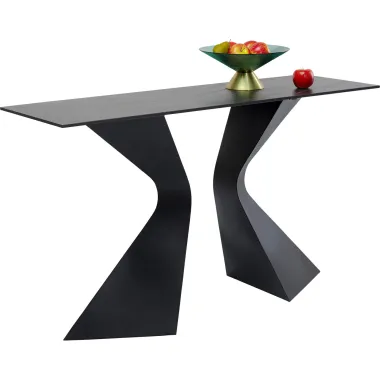 Kare Konsola GLORIA ceramiczna czarna 140 x 82 x 45cm / 87062