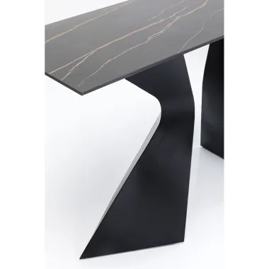 Kare Konsola GLORIA ceramiczna czarna 140 x 82 x 45cm / 87062