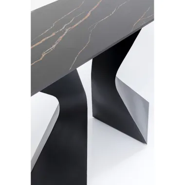 Kare Konsola GLORIA ceramiczna czarna 140 x 82 x 45cm / 87062