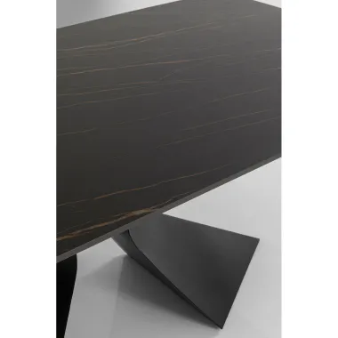 Kare Stół do jadalni GLORIA ceramiczny czarny 180 x 75 x 90cm / 87349