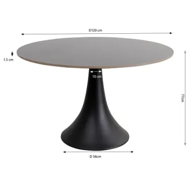Kare Stół GRANDE POSSIBILITA SIGNATURE ceramiczny blat Ø 120 x 77cm / 86382