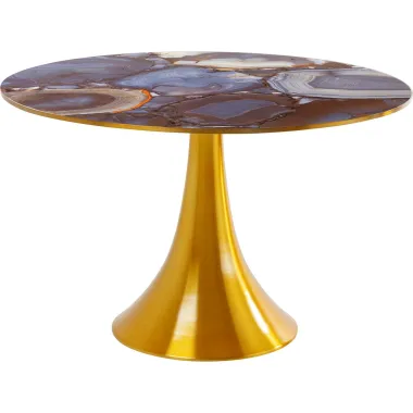 Kare Stół GRANDE POSSIBILITA SIGNATURE Agate blat Ø 120 x 76cm / 70685