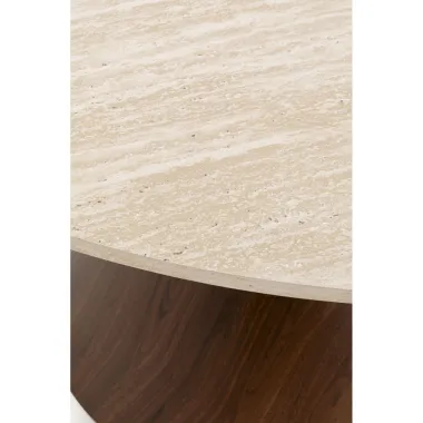 Kare Stół do jadalni CONO trawertyt orzech Ø 120 x 76 x 120cm / 71533