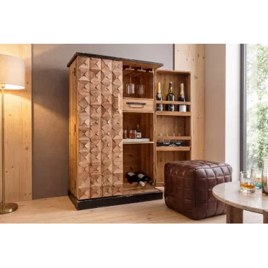 Invicta Barek na wino BODEGA sosna naturalna 79 x 120 x 44cm / 48162