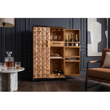 Invicta Barek na wino BODEGA sosna naturalna 79 x 120 x 44cm / 48162
