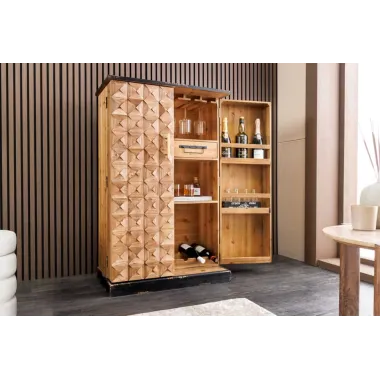 Invicta Barek na wino BODEGA sosna naturalna 79 x 120 x 44cm / 48162