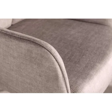 Invicta Fotel obrotowy PROMETHEUS 180° z podłokietnikami aksamit Vogue taupe / 48758
