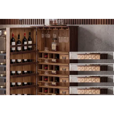 Invicta Barek na wino BODEGA sosna naturalna 62 x 90 x 43cm / 48169
