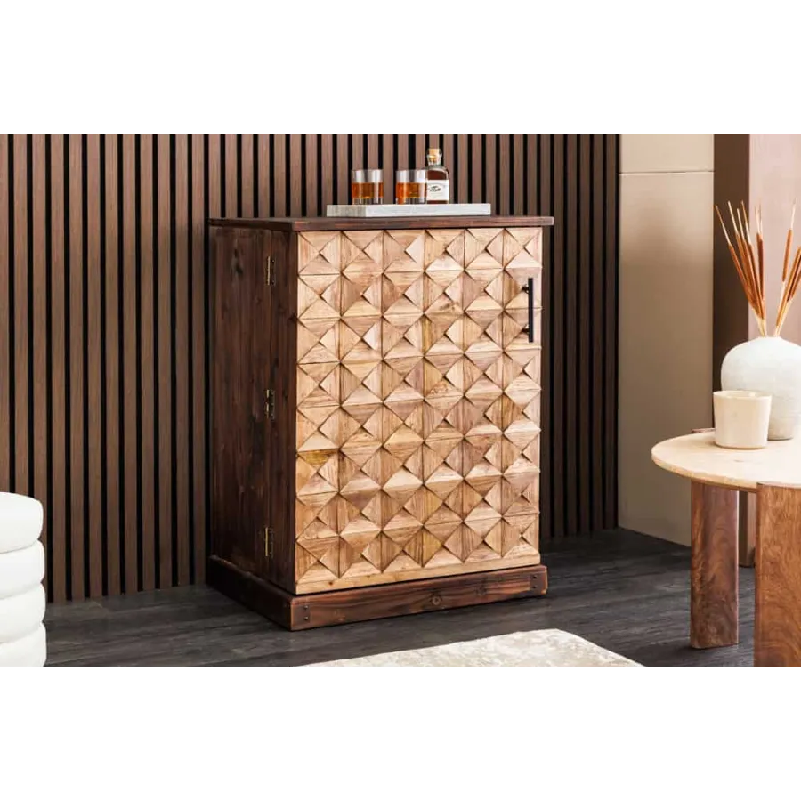 Invicta Barek na wino BODEGA sosna naturalna 62 x 90 x 43cm / 48169