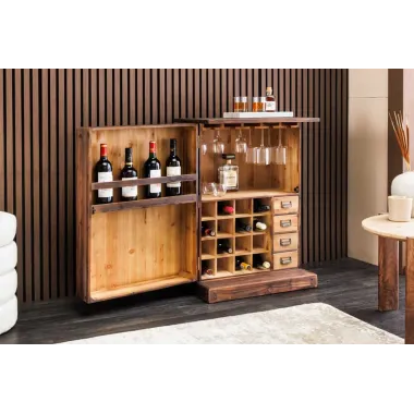 Invicta Barek na wino BODEGA sosna naturalna 62 x 90 x 43cm / 48169