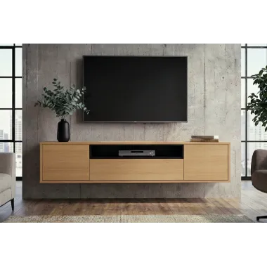 Invicta Szafka RTV LOFT fornir dębowy 150 x 30 x 40cm / 47814