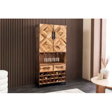 Invicta Witryna barowa BODEGA drewno sosny 71 x 160 x 34cm / 48166