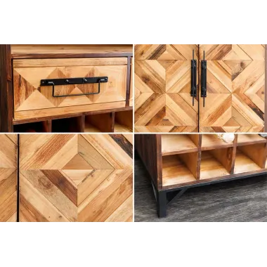 Invicta Witryna barowa BODEGA drewno sosny 71 x 160 x 34cm / 48166