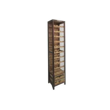 Invicta Regał na wino BODEGA drewno sosnowe metalowa rama 38 x 191 x 30cm / 48167