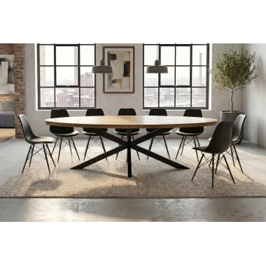 Invicta GALAXIE Oval Stół do jadalni mango naturalny brąz 240 x 76 x 99cm / 45759