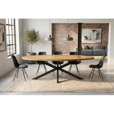 Invicta GALAXIE Oval Stół do jadalni mango naturalny brąz 240 x 76 x 99cm / 45759