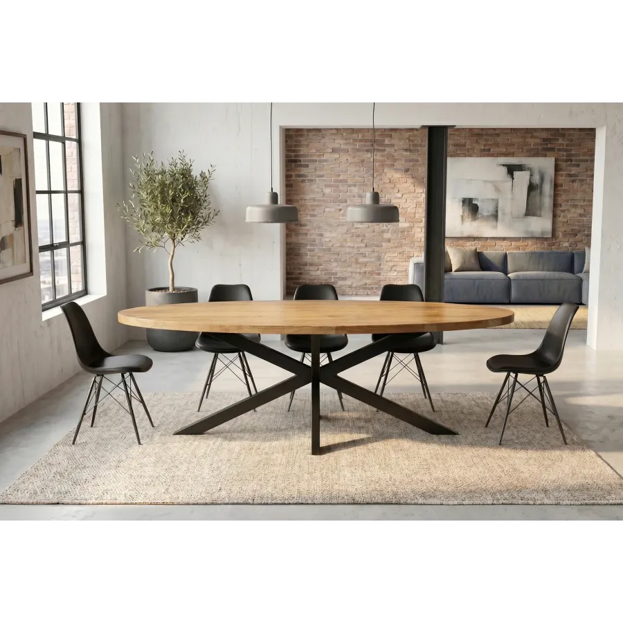 Invicta GALAXIE Oval Stół do jadalni mango naturalny brąz 240 x 76 x 99cm / 45759