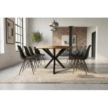 Invicta GALAXIE Oval Stół do jadalni mango naturalny brąz 240 x 76 x 99cm / 45759