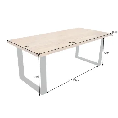 Stół do jadalni IRON CRAFT II 200 cm Sheesham 45 mm / 39870