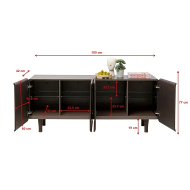 Kare Komoda DIVINE fornir jesionowy 180 x 60 x 42cm / 70052