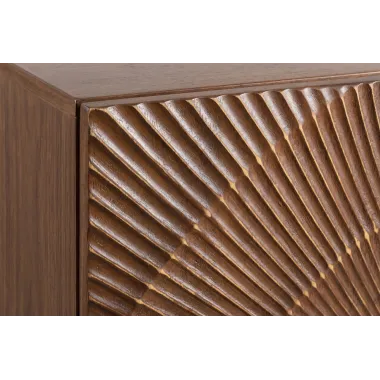 Invicta Komoda GOLDEN SUNSET 3D wysoka brązowe mango 100 x 120 x 38cm / 49242