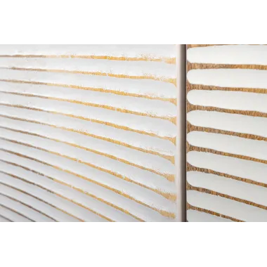 Invicta Komoda GOLDEN SUNSET 3D białe mango 140 x 75 x 38cm / 48844