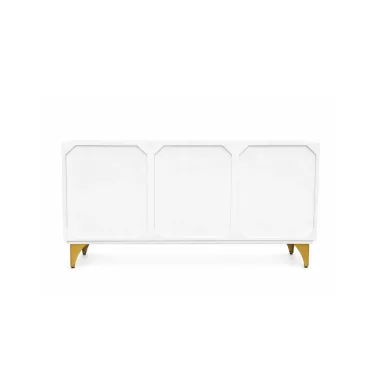 Invicta Komoda GOLDEN SUNSET 3D białe mango 140 x 75 x 38cm / 48844