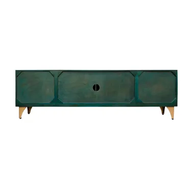 Invicta Szafka TV GOLDEN SUNSET 3D  turkusowe mango 180 x 55 x 40cm / 48525