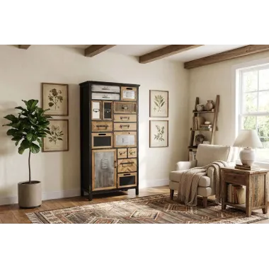 Invicta Komoda wysoka SECRETS sosna vintage 72 x 153 x 32cm / 48163