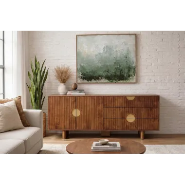 Invicta Komoda MADISON brązowe mango 177 x 76 x 38cm / 48838