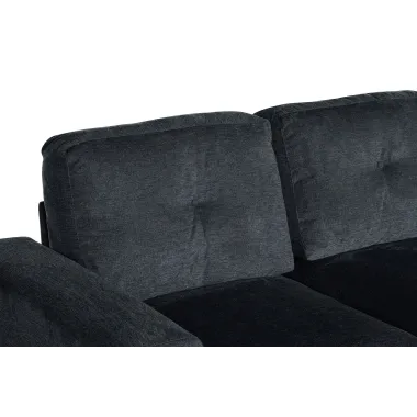 Invicta Sofa narożna APARTMENT z funkcją spania antracyt tkania 245 x 90 x 150cm / 47597