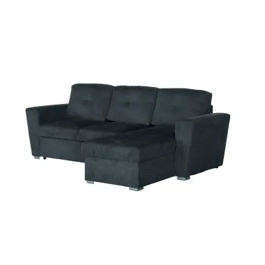 Invicta Sofa narożna APARTMENT z funkcją spania antracyt tkania 245 x 90 x 150cm / 47597