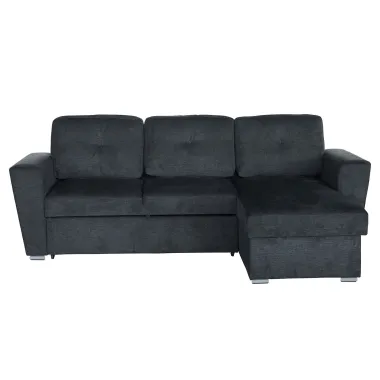Invicta Sofa narożna APARTMENT z funkcją spania antracyt tkania 245 x 90 x 150cm / 47597