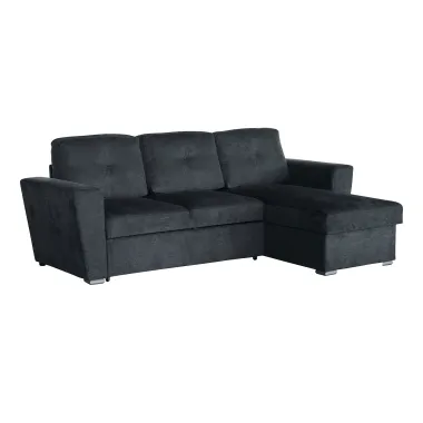 Invicta Sofa narożna APARTMENT z funkcją spania antracyt tkania 245 x 90 x 150cm / 47597
