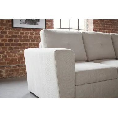 Invicta Sofa narożna APARTMENT z funkcją spania beżowa tkania 245 x 90 x 150cm / 47598