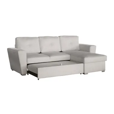 Invicta Sofa narożna APARTMENT z funkcją spania beżowa tkania 245 x 90 x 150cm / 47598
