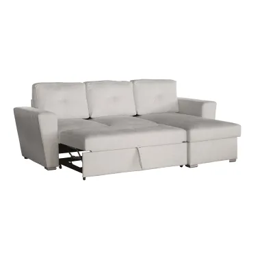 Invicta Sofa narożna APARTMENT z funkcją spania beżowa tkania 245 x 90 x 150cm / 47598