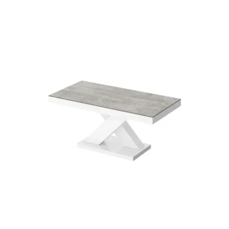 Stolik kawowy ława XENON MINI Grey white HG + biały HG 120 x 50 x 60cm