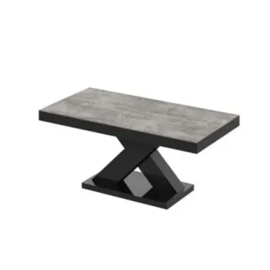 Stolik kawowy ława XENON MINI Grey Stone Mat + czarny HG 120 x 50 x 60cm