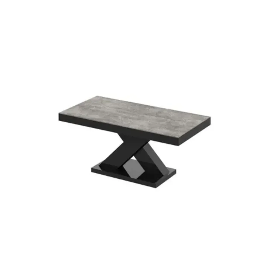 Stolik kawowy ława XENON MINI Grey Stone Mat + czarny HG 120 x 50 x 60cm