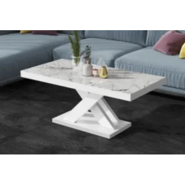 Stolik kawowy ława XENON MINI Venatino White HG + biały HG 120 x 50 x 60cm