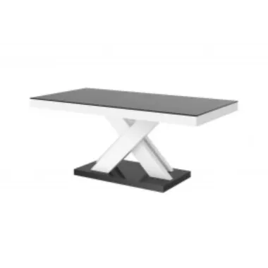Stolik kawowy ława XENON MINI czarno biały 120 x 50 x 60cm