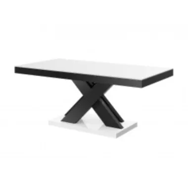 Stolik kawowy ława XENON MINI biało czarny 120 x 50 x 60cm