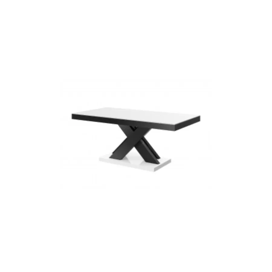 Stolik kawowy ława XENON MINI biało czarny 120 x 50 x 60cm